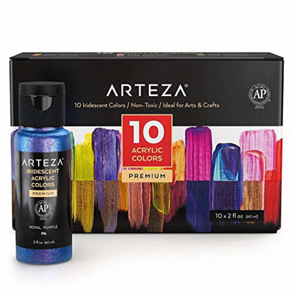 Artecho 24 Basic Colors Acrylic Art Paint Set - 59ml / 2oz Bottles for  Painting on Canvas, Rocks, Stones, Wood, and Fabric - Professional Art  Supplies for Artists, Students, Beginners, and Adults