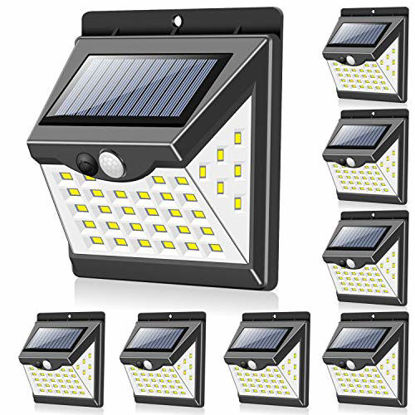 Picture of Solar Lights Outdoor[40 LED & 3 Working Modes], Towkka Wireless IP65 Waterproof Solar Lights with 300° Lighting Angle, Security Solar Motion Sensor Lights for Fence Front Door Yard Patio Garden(8pack)