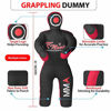 Picture of FNine Sports MMA Grappling Dummy, for Judo, Wrestling, Brazilian Jiu Jitsu, Submission and Throwing UNFILLED Canvas Bag (Black Red, 47 Inches (4 feet))