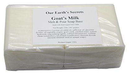Picture of Our Earth's Secrets Goats Milk - 2 Lbs Melt and Pour Soap Base