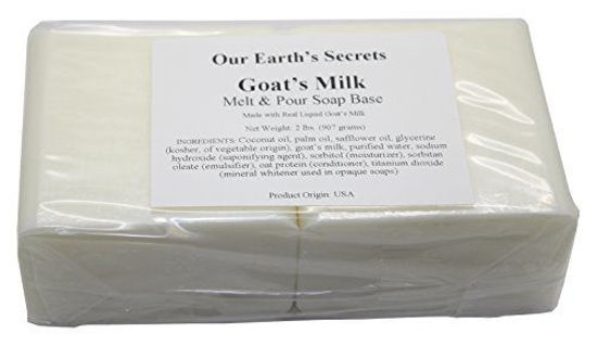 Picture of Our Earth's Secrets Goats Milk - 2 Lbs Melt and Pour Soap Base