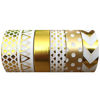 Picture of AllyDrew Gold Foil & White Washi Tapes Decorative Masking Tapes (AD101), Set of 6