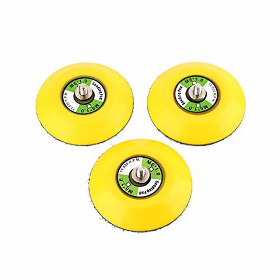 Picture of Ouya 3PCS 3" Hook and Loop Backing Pads M6 Threads Polishing Buffing Plate for Dual Action Car Polisher (3 Inch, M6 Thread)