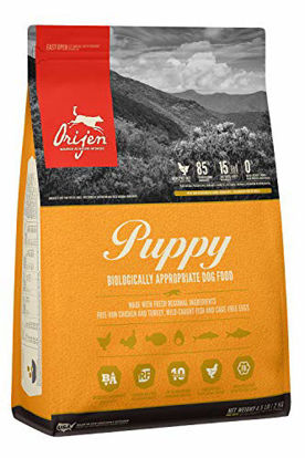 Picture of ORIJEN Puppy Dog Food, Grain Free, High Protein, Fresh & Raw Animal Ingredients, 4lb