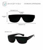 Picture of Basik Eyewear - OG Flat Top Eazy E Shades w/ Super Dark Lens Gangster Sunglasses (Black, 141), Medium