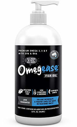 Picture of Omegease Omega 3, 6 & 9 Fish Oil for Dogs and Cats, 16 Ounces