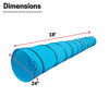 Picture of Houseables Dog Tunnel, Agility Equipment, 18 Ft Long, 24" Open, Polyester, Play Tunnels for Training Small & Medium Dogs, Park Playground Toy, Large Obstacle Course for Pets, with Carrying Case