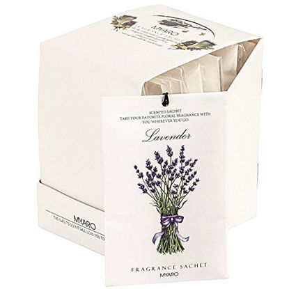 Picture of MYARO 12 Packs Lavender Scented Sachets for Drawer and Closet (A-Lavender)