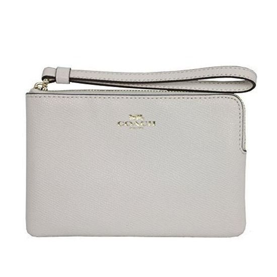 Picture of Coach Crossgrain Leather Corner Zip Wristlet