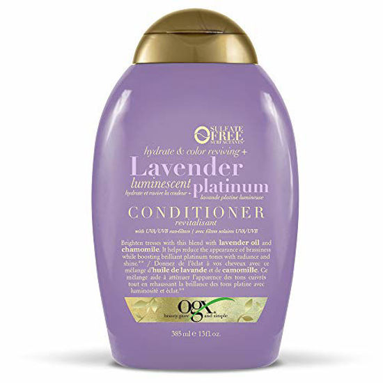 Picture of OGX Hydrate & Color Reviving + Lavender Luminescent Platinum Conditioner, 13 Ounce