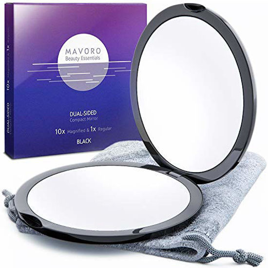 Magnifying Compact Mirror for Purses, 1x/10x Magnification – Double Sided  Travel Makeup Mirror, 4 Inch Small Pocket or Purse Mirror. Distortion Free  Folding Por… | Travel makeup mirror, Compact mirror, Pocket mirror