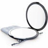 Picture of Magnifying Compact Mirror for Purses, 1x/10x Magnification - Double Sided Travel Makeup Mirror, 4 Inch Small Pocket or Purse Mirror. Distortion Free Folding Portable Compact Mirrors (Black)