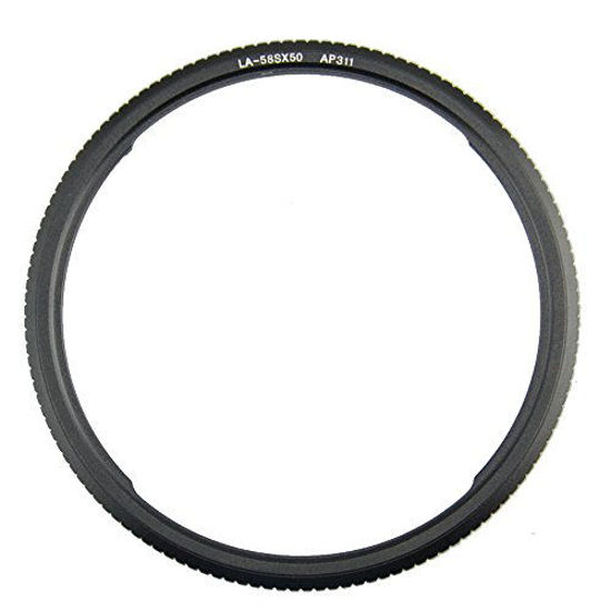 Picture of Kiwifotos 58mm Aluminum Lens Filter Adapter Ring for Canon PowerShot SX70 HS SX60 HS SX50 HS SX540 HS SX530 HS SX520 HS Digital Camera to Accept 58mm Filter or Hood