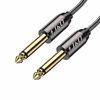 Picture of J&D 6.35mm Guitar Instrument Cable, Gold Plated Copper Shell Heavy Duty 6.35mm 1/4 inch TS Mono Audio Cable with Zinc Alloy Housing and Nylon Braid for Guitar, Multi Effects, Amplifiers, 6 Feet