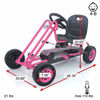 Picture of Hauck Lightning - Pedal Go Kart | Pedal Car | Ride On Toys for Boys & Girls with Ergonomic Adjustable Seat & Sharp Handling - Pink