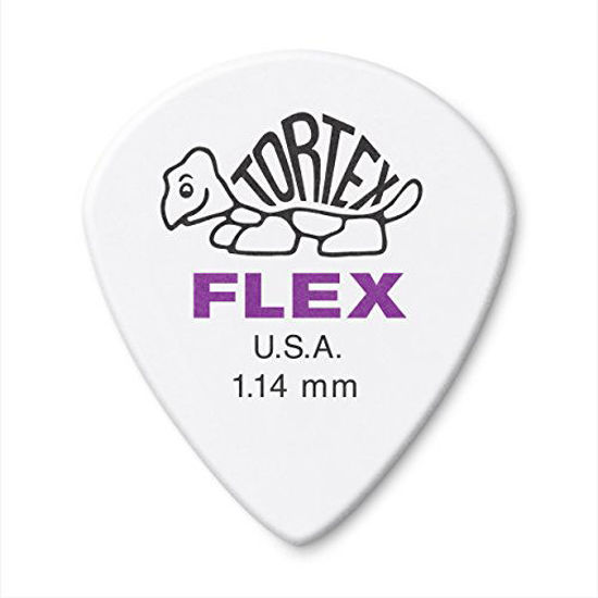 Picture of Jim Dunlop Tortex Flex Jazz III, 1.14mm, White Guitar Picks (468R1.14)