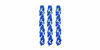 Picture of Set of 3 Blue and White Braided Havdalah Wax Candle