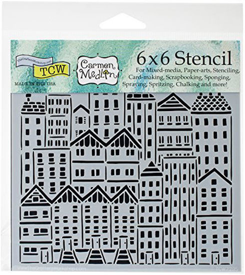 Picture of CRAFTERS WORKSHOP TCW729S Template 6"X6"-City Buildings