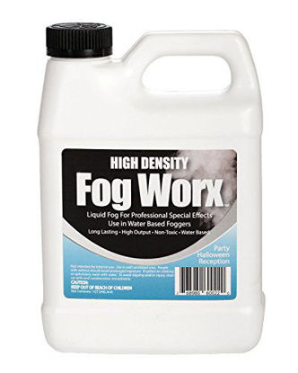 Picture of FogWorx Extreme High Density Fog Juice - Long Lasting, High Output, Odorless Water Based Fog Machine Fluid - 1 Quart, 32 ounces for 400 Watt to 1500 Watt Machines