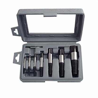 Picture of PANOVOS (8pcs) Pipe Screw Extractor Set,Damaged Screw Broken Bolt Water Pipe Remover Set