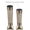 Picture of Dublin Decorative Candle Holder Set of 2 - Home Decor Pillar Candle Stand, Coffee Table Mantle Decor centerpieces for Fireplace, Living or Dining Room Table, Gift Boxed (Brushed Silver)