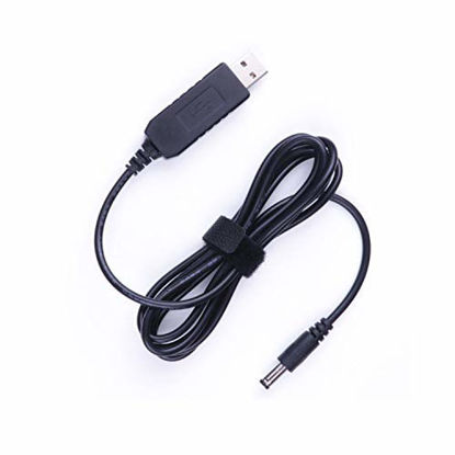 Picture of USB DC 5V to DC 9 Volt USB Power Supply Cable, Max Current 800mAh, Tip Negative Connector, Compatible for Guitar Effects Pedals Power Supply Adapter