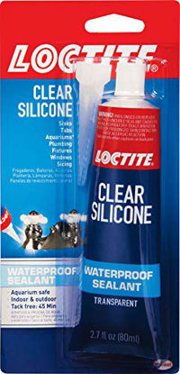 Picture of Loctite 908570 2.7 oz Tub Clear Silicone Waterproof Sealant, Single Tube