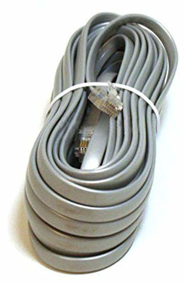 Picture of Monoprice RJ12 Phone cable (6P6C) Straight - 25 Feet - Grey Used for Data