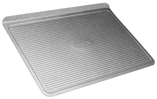 Picture of USA Pan Bakeware Cookie Sheet, Large, Warp Resistant Nonstick Baking Pan, Made in the USA from Aluminized Steel,Silver