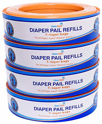 Picture of ChoiceRefill Compatible with Diaper Genie Pails, 4-Pack, 1080 Count