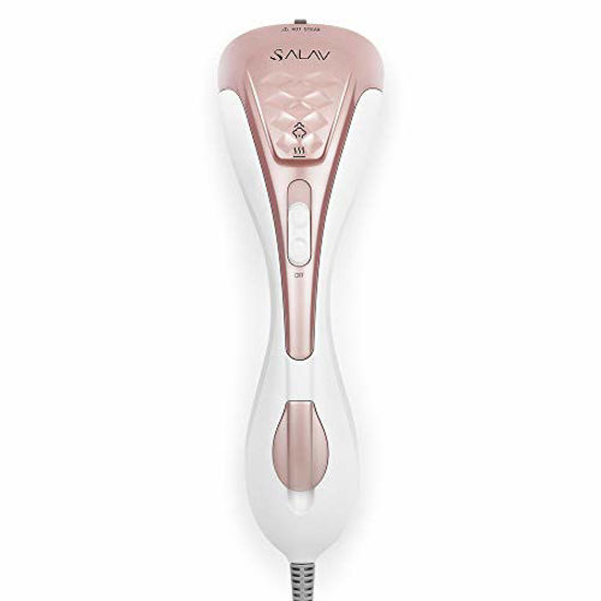 Picture of SALAV Handheld Clothes Steamer + Iron 2-in-1, 2 Steam Settings, for Both Vertical & Horizontal Garment Handling, Ceramic Coated Metal Steam Panel, 150ml Big Water Tank, 1150 Watt, HS-100 Rose Gold