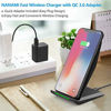 Picture of NANAMI Fast Wireless Charger, Qi Certified Charging Stand[with QC3.0 Adapter] 7.5W Compatible iPhone 12/SE 2020/11 Pro/XS Max/XR/X/8 Plus,10W for Samsung Galaxy S20+/S10/S9/S8/S7/Note 20Ultra/10/9/8/5