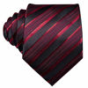 Picture of Barry.Wang Neckties Silk Tie Handkerchief Cufflinks Wedding Business Black and Red