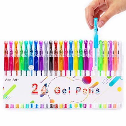 Aen Art Glitter Gel Pens, Colored Gel Markers Pen Set with 40% More Ink for  Adult Coloring Books, Drawing, Journaling and Doodling (30 Colors) 