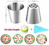 Picture of Russian Piping Tips Set, Wowdecor 24pcs Supplies Kit, Icing Nozzles Flowers Shaped, Frosting Bags and Tips Baking Supplies