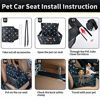 Picture of SWIHELP Dog Car Booster Seat Cover Travel Carrier Cage with Seat Belt Oxford Breathable Folding Soft Washable Travel Puppy Bags Small Dogs Cats [ Paw Pattern ]