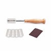 Picture of Premium Hand Crafted Bread Lame Included 5 Blades and Leather Protective Cover - Best Dough Scoring Tool by YMHB