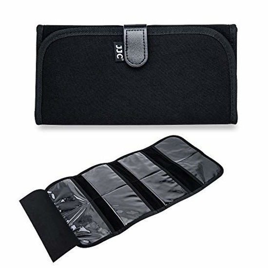 JJC Lens Filter Pouch Case for Circular Filter Up to 82mm (37mm 40.5mm 49mm 52mm 55mm 58mm 62mm 67mm 72mm 77mm), 3-Pocket Lens Filter Wallet Storage