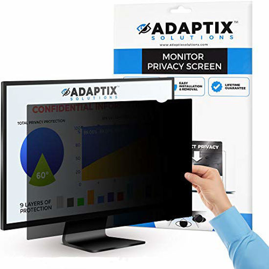 Picture of Adaptix Monitor Privacy Screen 23 - Info Protection for Desktop Computer Security - Anti-Glare, Anti-Scratch, Blocks 96% UV - Matte or Gloss Finish Privacy Filter Protector - 16:9 (APF23.0W9)