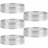 Picture of FANGSUN 5 Pack Stainless Steel Tart Ring, Heat-Resistant Perforated Cake Mousse Ring, Round