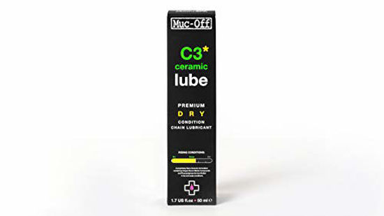 Picture of Muc Off C3 Ceramic Dry Chain Lube, 50 Milliliters - Premium Bike Chain Lubricant with UV Tracer Dye - Formulated for Dry and Dusty Weather Conditions