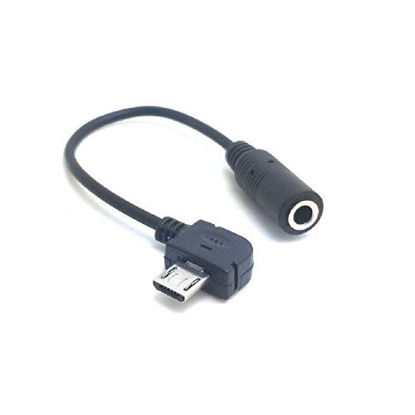 Picture of New Black Micro USB Jack to 3.5mm Headphone Earphone Adapter Socket Audio Cable