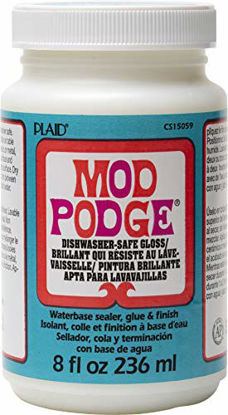 Picture of Mod Podge Dishwasher Safe Waterbased Sealer, Glue and Finish (8-Ounce), CS15059 Gloss, 8 Ounce
