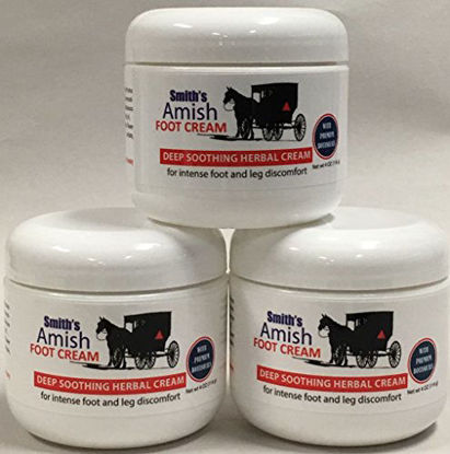 Picture of Smith's Amish Foot Cream Deep Soothing, Calming to Feet and Legs 3 Pack