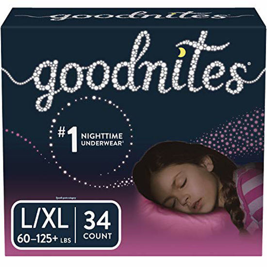  Goodnites Bedwetting Underwear for Girls, Large/X-Large, 34 Ct,  Discreet : Health & Household