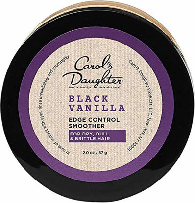 Picture of Carols Daughter Black Vanilla Moisture & Shine Edge Control Smoother for Dry Hair and Dull Hair, with Aloe and Honey, Clear Edge Smoother, Edge Tamer, 2 oz