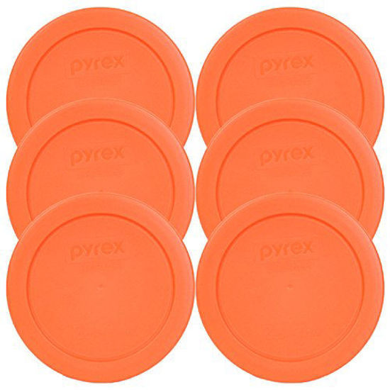 Picture of Pyrex 7200-PC Round 2 Cup Storage Lid for Glass Bowls (6, Orange)