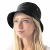 Picture of The Hat Depot 300N Unisex 100% Cotton Packable Summer Travel Bucket Hat (S/M, Black)