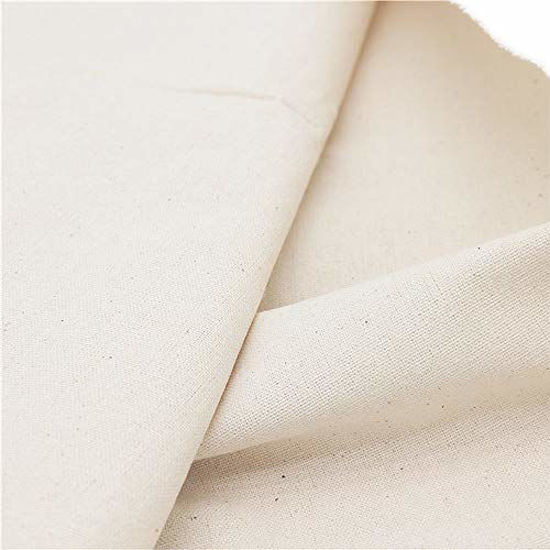 Picture of LOVOUS 100% Nature Linen Needlework Fabric, Plain Solid Colour Linen Fabric Cloth Hemp Jute Fabric Table Cloth Garments Crafts Accessories, 20 by 62-Inch (Color 1)