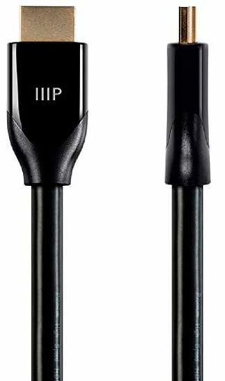 Picture of Monoprice Certified Premium HDMI Cable - Black - 10 Feet | 4K@60Hz, HDR, 18Gbps, 28AWG, YUV 4